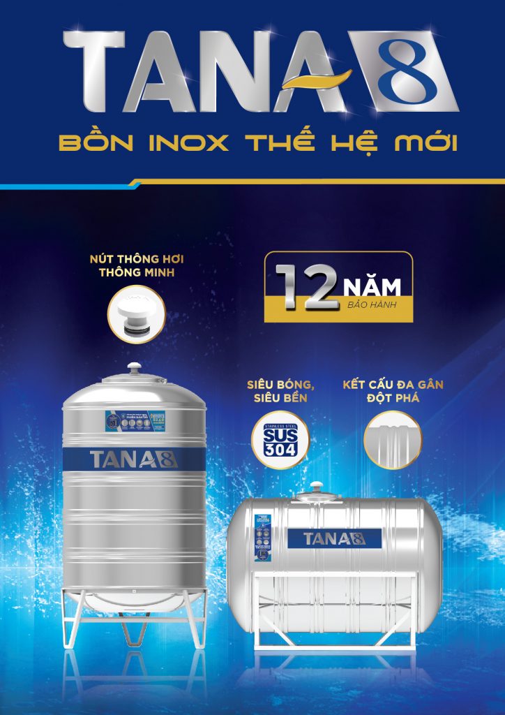 Tân Á 8 - Bồn Inox thế hệ mới
